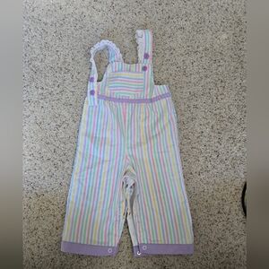 👶Sears Med Infant 28.5 - 32 in. tall 20-25 lbs Striped Overalls